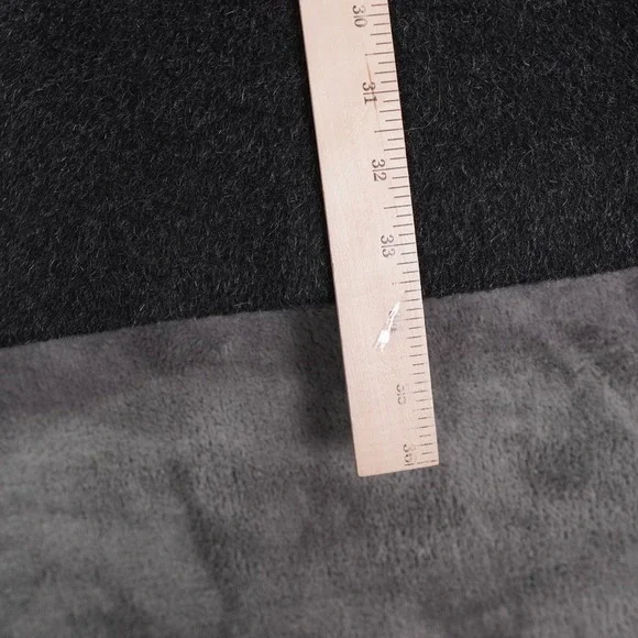 VTG Jones New York Heathered Melton Wool Coat Womens 44 Gray Minimalist Made USA - Picture 12 of 13